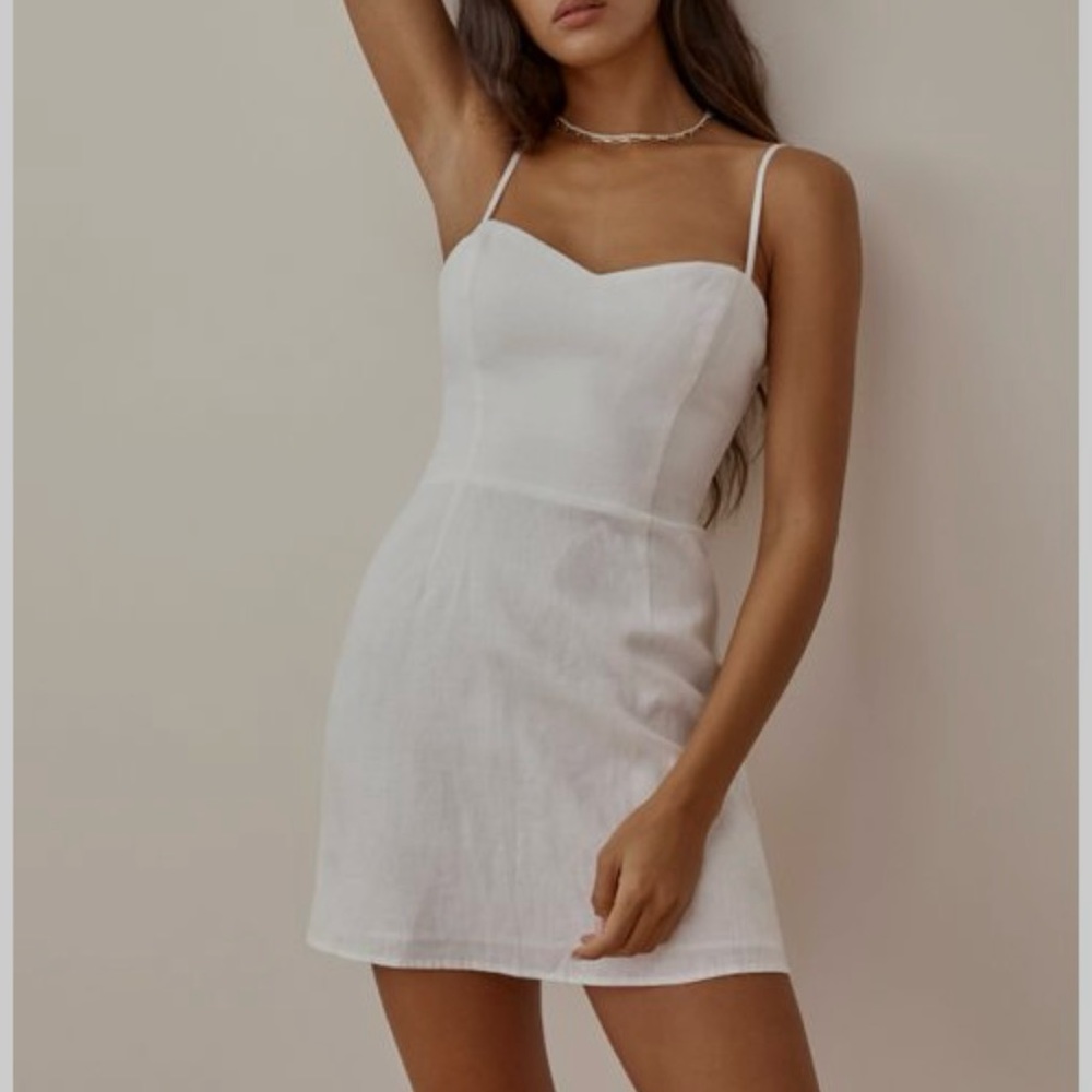 Reformation Roarke Mini Linen Dress size 12